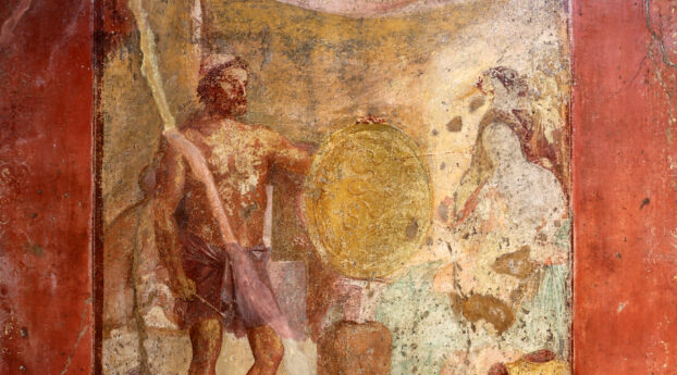 Casa di sirico, triclinium, 09_teti_e_vulcano Fresco of Vulcan-Hephaestus in Pompeii Creative Commons