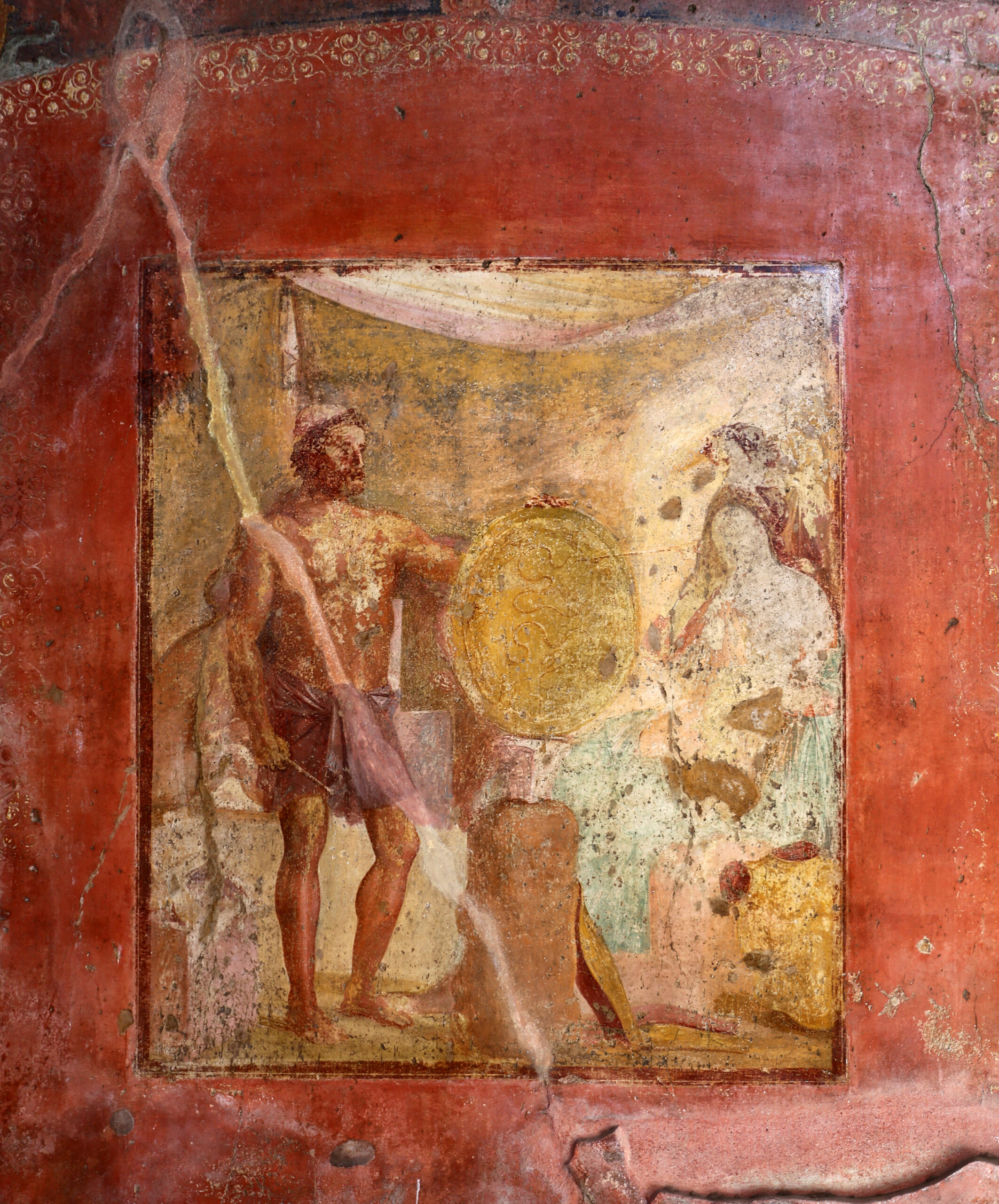 Casa di sirico, triclinium, 09_teti_e_vulcano Fresco of Vulcan-Hephaestus in Pompeii Creative Commons