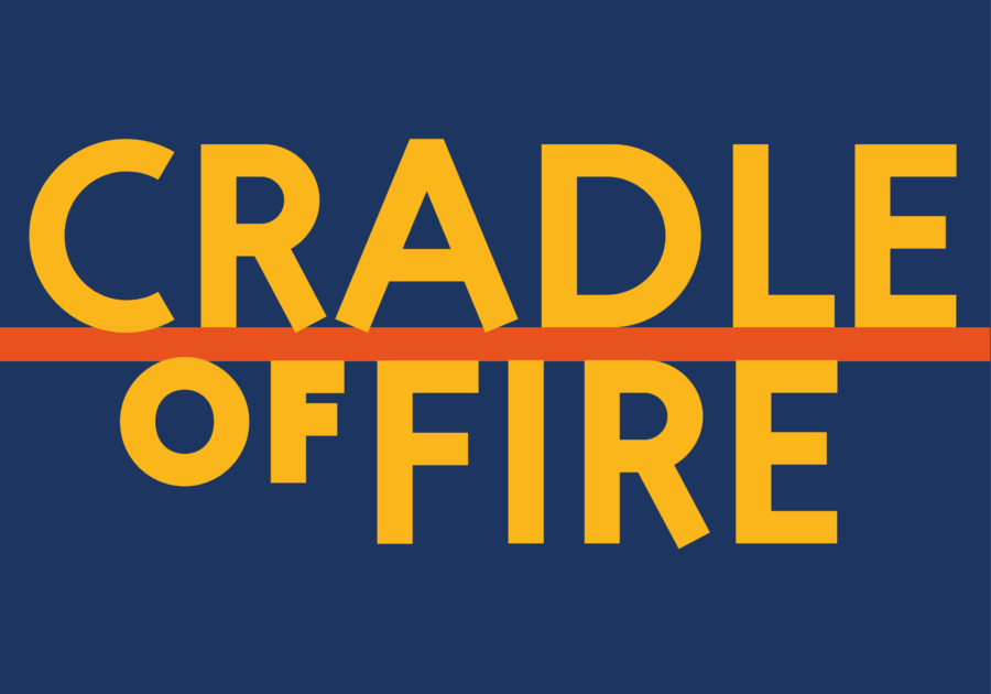 Cradle of Fire blue yellow red logo sq