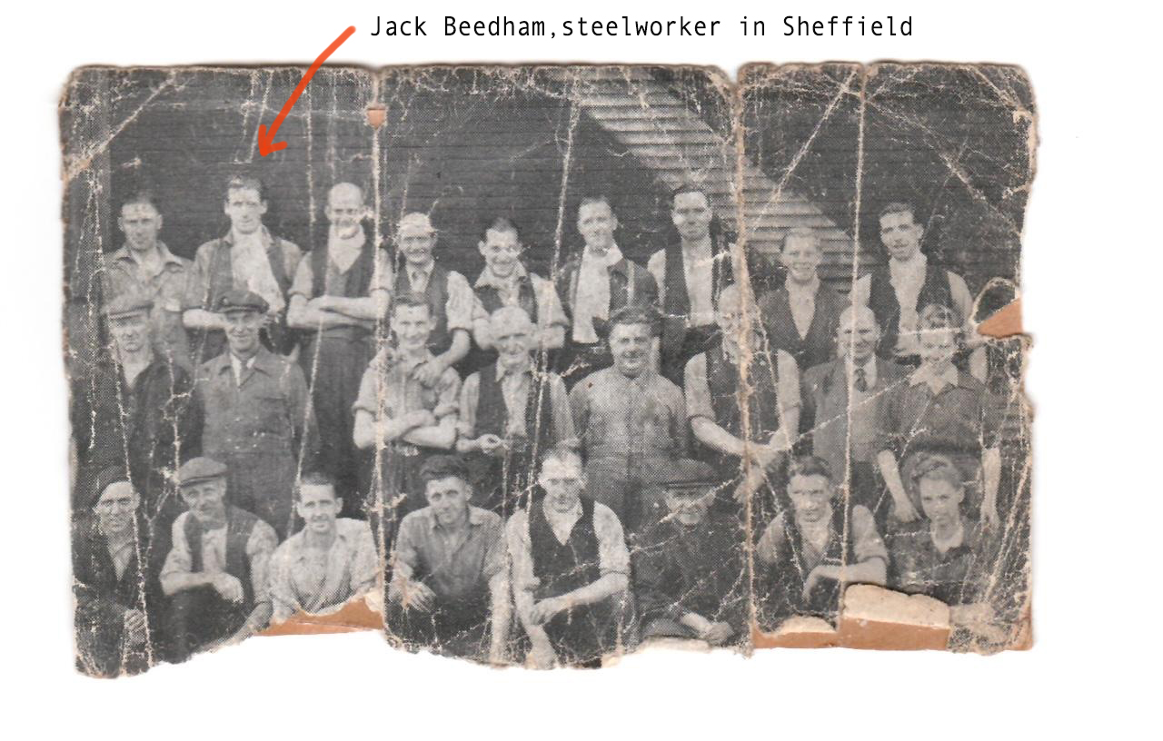 Jack Beedham steel plant worker in Sheffield from aged 14, a Wincobank Lad