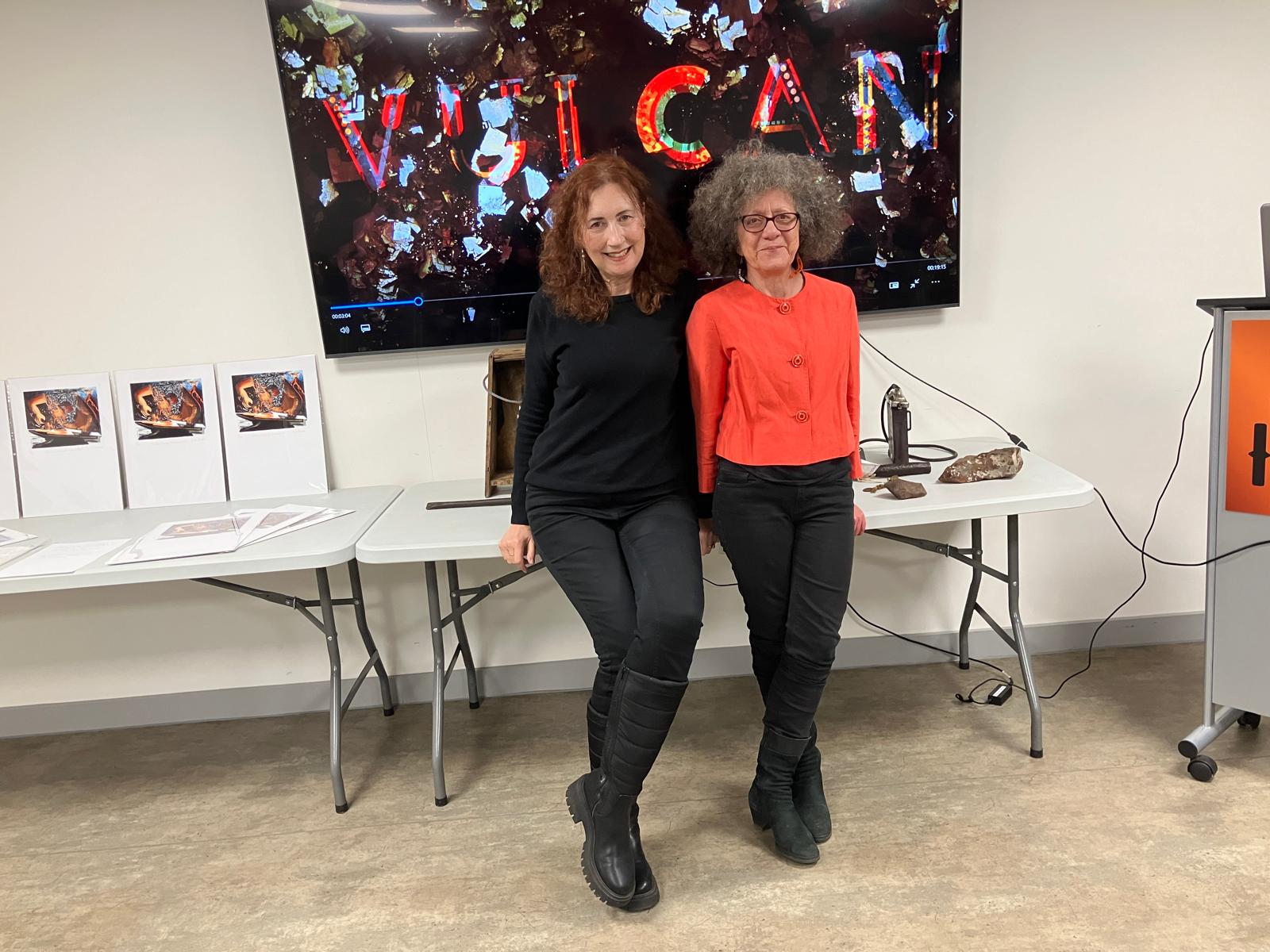 Carolyn Waudby and Diana Scarborough at the Land of Iron Cradle of Fire Film Screening 14 11 24 