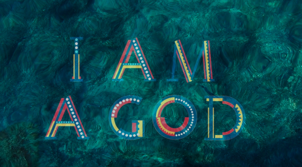 I am a God, a line read by Isaac Winter-film still. Typography by Will Hill