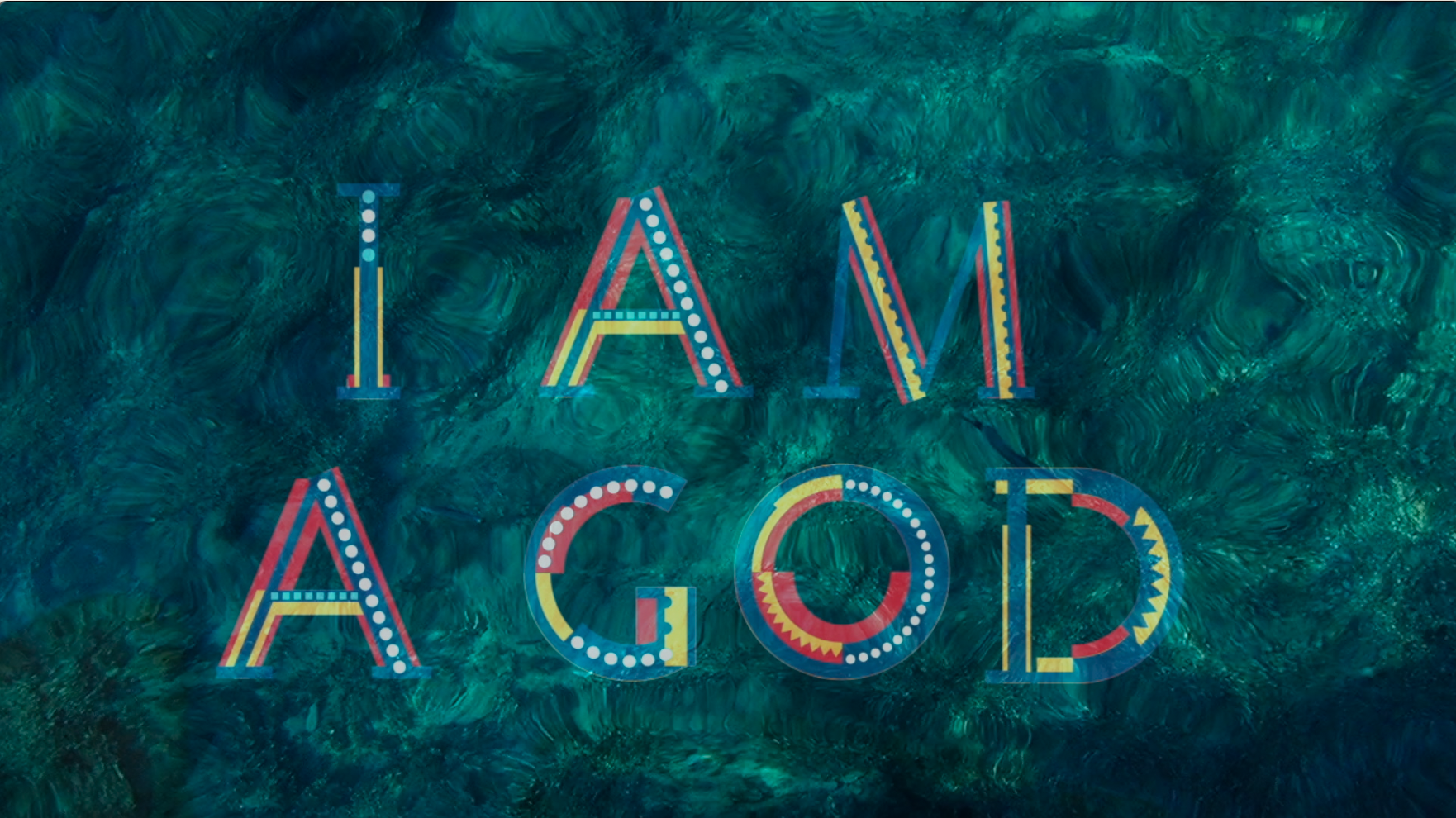 I am a God, a line read by Isaac Winter-film still. Typography by Will Hill