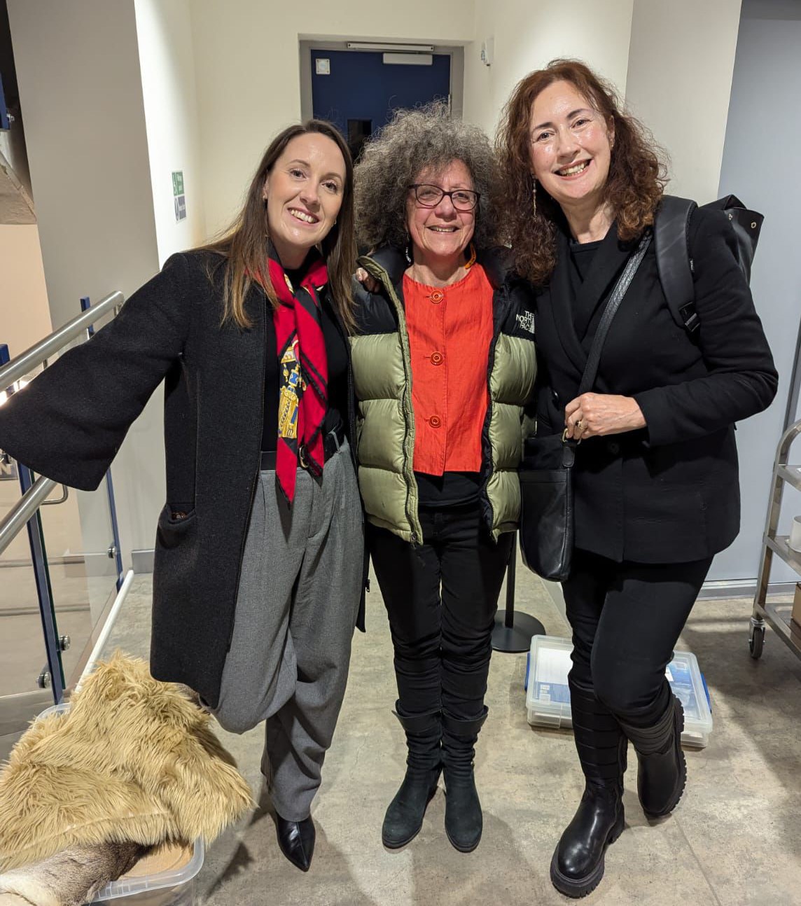 Land of Iron event - some of the team, from left, Marie Woods CEO, Diana and Carolyn from Cradle of Fire with thanks Angela -curator at Land of Iron for the photo 14 11 24