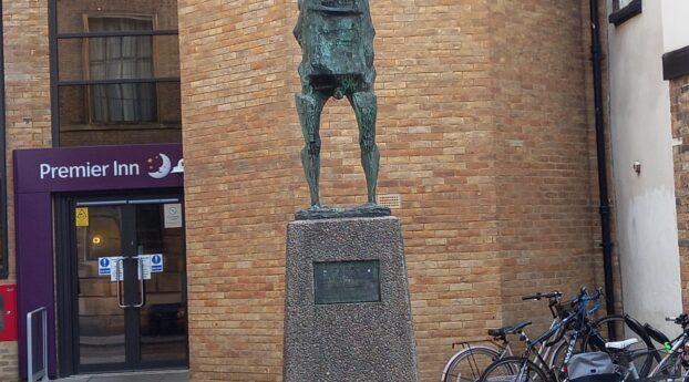 A bronze sculpture by Michael Ayrton of the robot Talos in Cambridge. Photo Credit: David Clarke